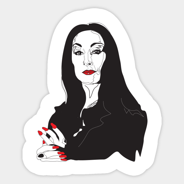 Morticia Sticker by LizzyM